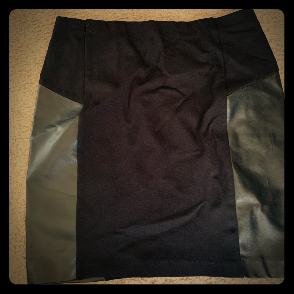DKNY leather skirt